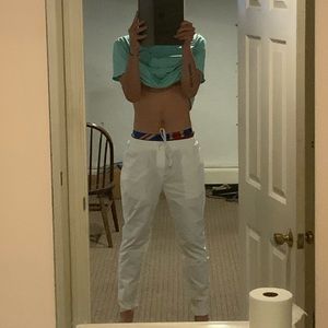 Just some white pants